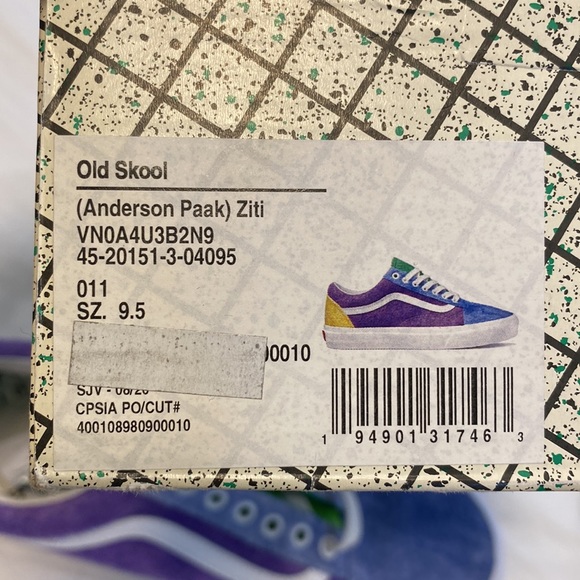 VANS Old SKOOL Anderson Paak collection”  Ziti men’s size 9.5 NWT - Picture 12 of 13